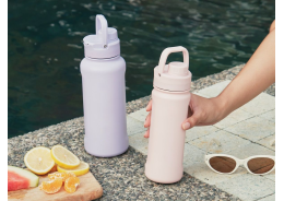 Stainless Steel Tumbler With Straw&Handle Insulated Water Bottle