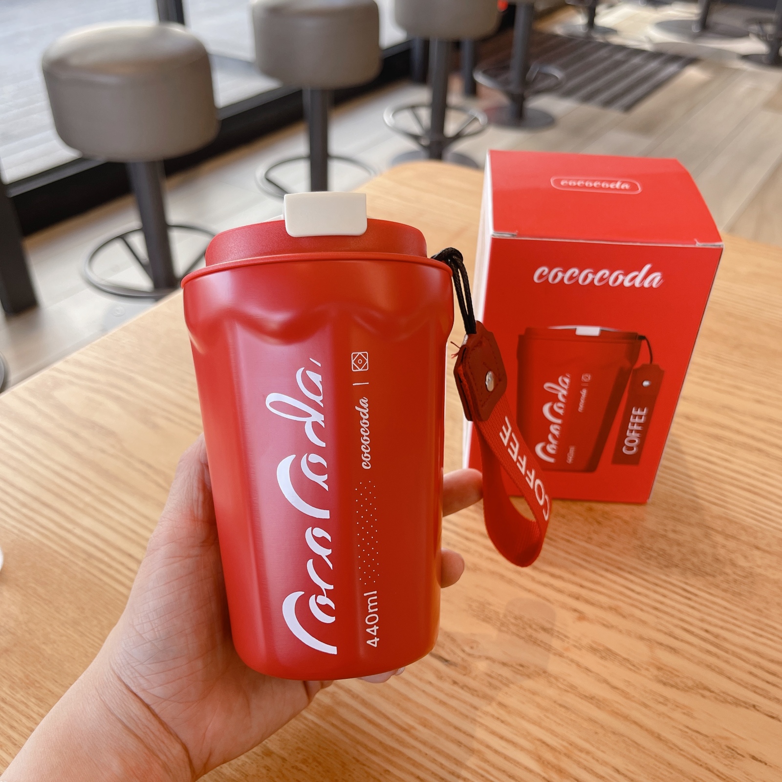 Cflask 1796 New Style 400ml 500ml Double Walled Tumbler Cups Custom 304 Stainless Steel Mugs Travel Cups Coffee Mug With Rope