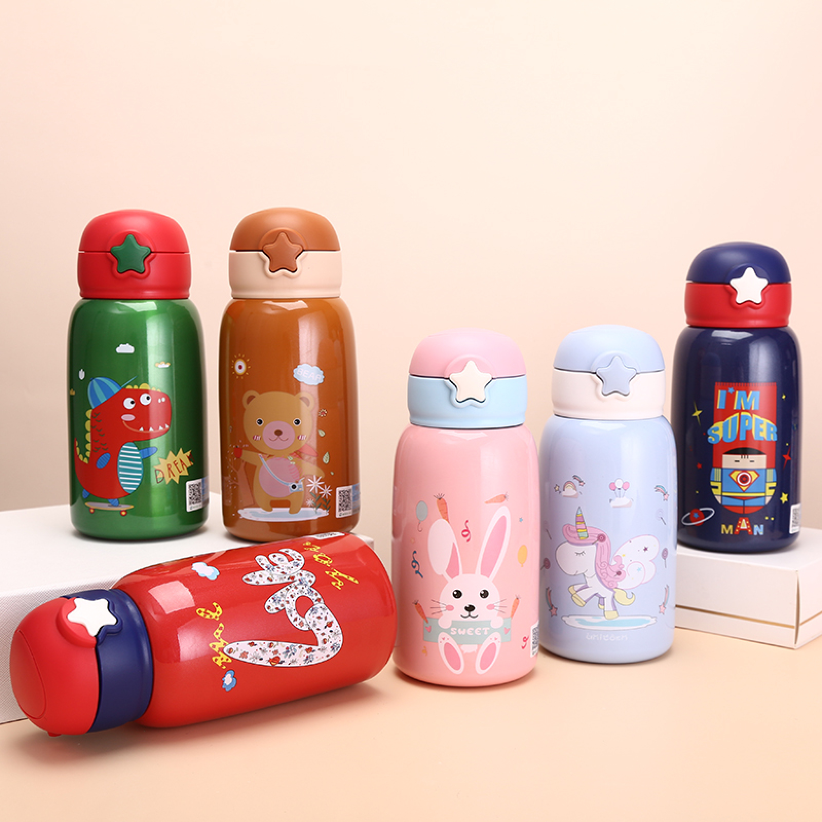 New 304 Stainless Steel Kids Vacuum Cup with Smart LED Temperature Display Tumbler for Children