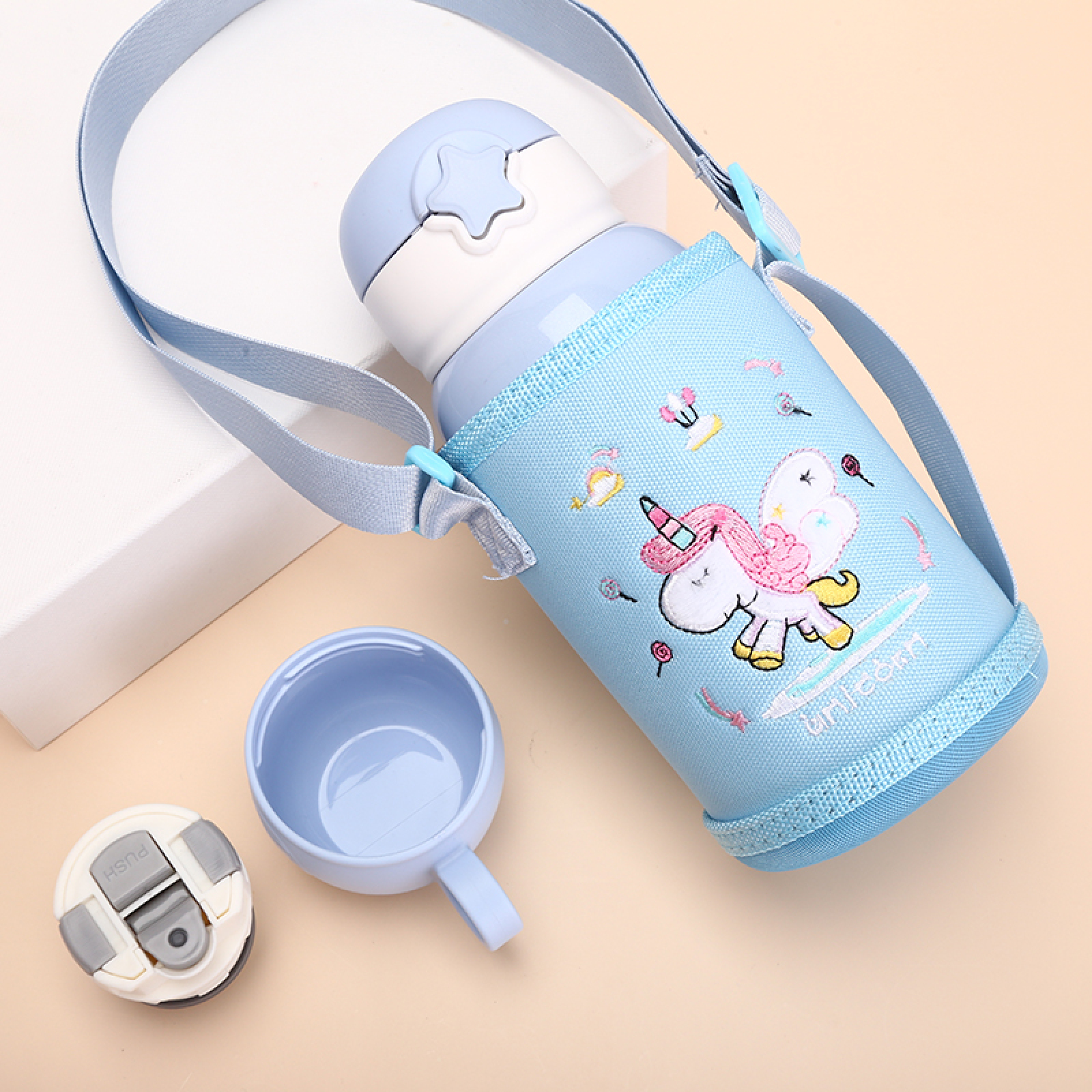 New 304 Stainless Steel Kids Vacuum Cup with Smart LED Temperature Display Tumbler for Children