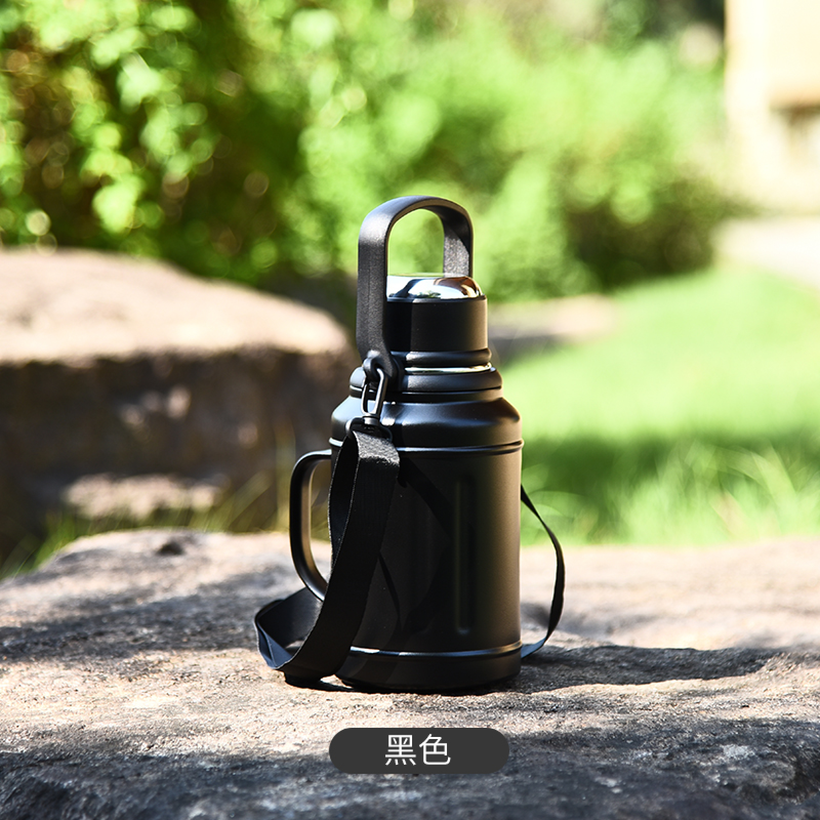 HOT SALE 15oz 2-in-1 Sharing Cup Water Bottle with Push-Open Spring Lid & Tea Filter – 304 Stainless Steel Double Wall Insulated – Adjustable Nylon Sling Strap – BPA Free – OEM Custom Logo – CFLASK NO31