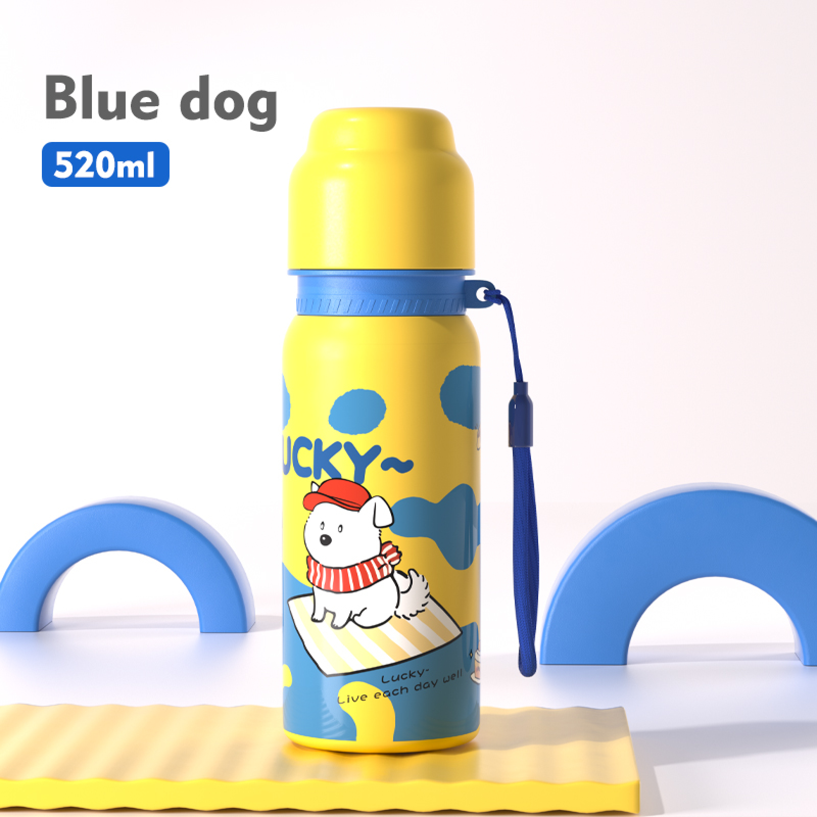 Cflask 500ml Cute Cartoon Animal 316 Stainless Steel Thermos Cup | Dual Purpose Insulated Water Bottle for Kids & Students