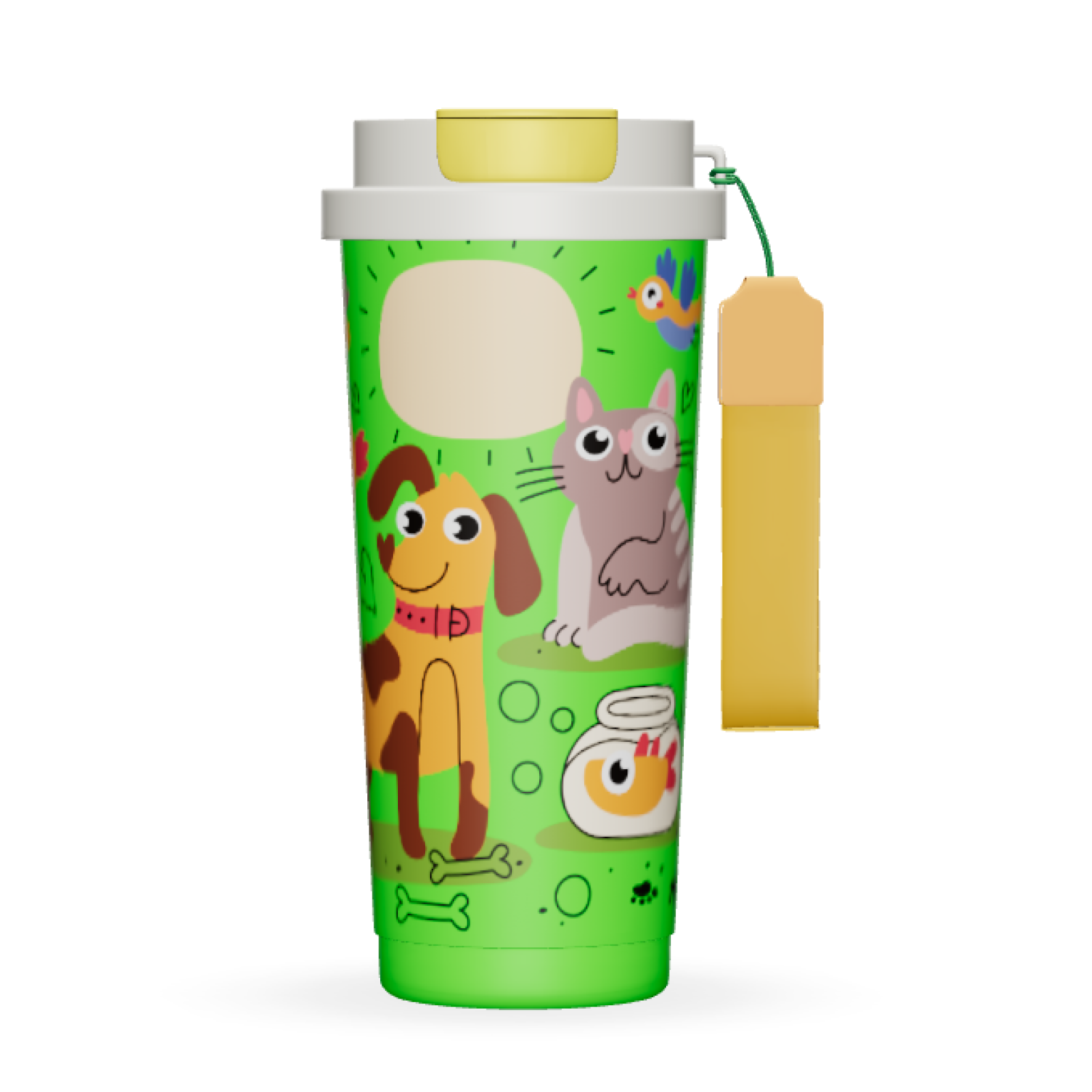 520ml Coffee Mug Stainless Steel Thermal Water Bottle With Straw Cover 316 Steel Drink Cup Office Mug