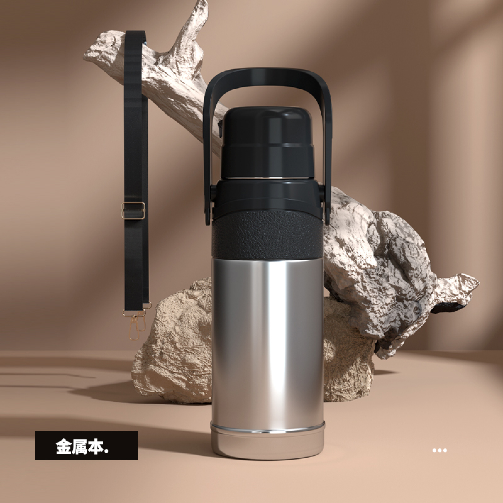 Cflask Portable High Capacity Wide Mouth Stainless Steel Vacuum Flask Water Bottle, Outdoor Sports Thermal Insulated Tea Bottle, Support OEM&ODM Customize