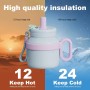 Wholesale Price Stainless Steel Vacuum Cup 316 Double Wall Insulated Cup 480ml with Handle Straw Water Cup