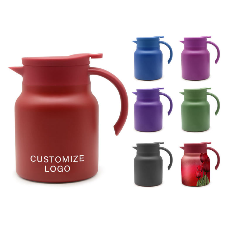 Stainless Steel Vacuum Flask with Infuser Portable with Handle for Outdoor Coffee Pot Home Use