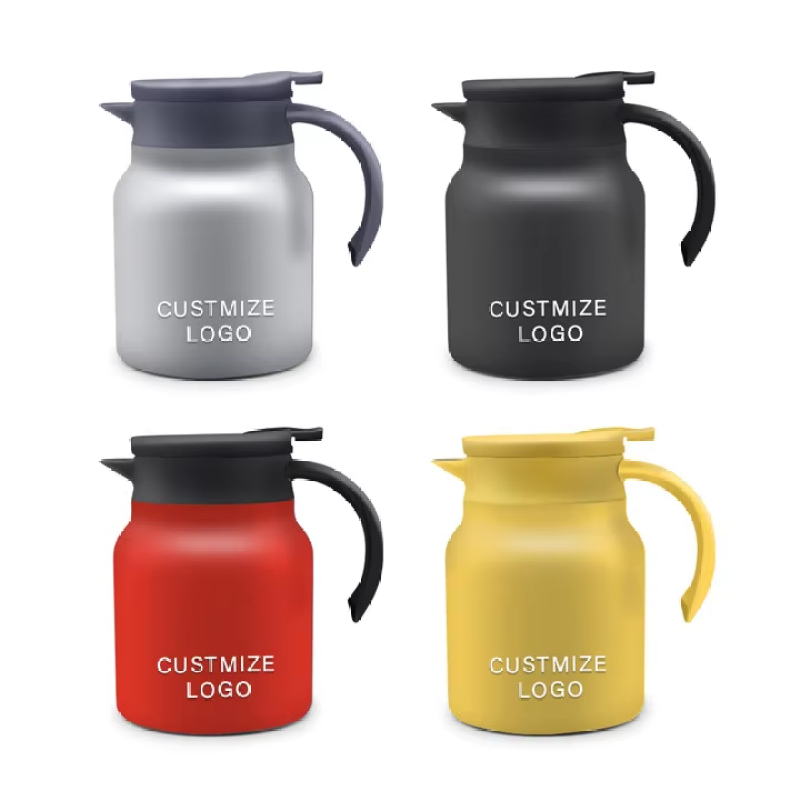 Stainless Steel  Vacuum Flask with Infuser Portable with Handle for Outdoor Coffee Pot Home Use