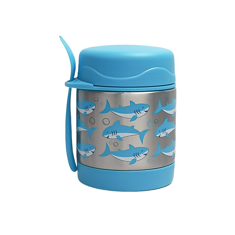 Wholesale 350ml Stainless Steel Lunch Box for Kids Custom Logo Thermal Food Container with Spoon and Fork for Camping