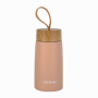 Wholesale Stainless Steel Vacuum Insulated Water Bottle with Custom Logo Wooden Lid Thermo