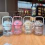Top Fashion 1000ml Tritan Water Bottle for Women Cute Plastic Drinkware with Straw and Straps
