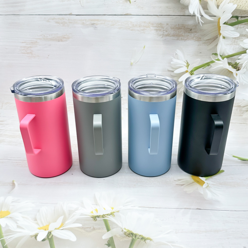Wholesale Water Beer Coffee Cups with Custom Logo/color Manufacturer Direct Sales Thermos Cup with Portable Handle