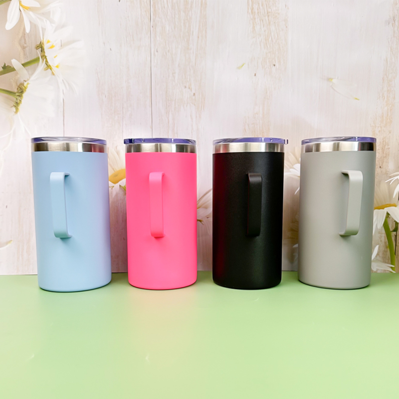 Wholesale Water Beer Coffee Cups with Custom Logo/color Manufacturer Direct Sales Thermos Cup with Portable Handle
