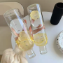 Minimalist Men's and Women's Transparent Plastic Cup 500ML 750ML Reusable Juice Water Bottle Gym Water Cup with Time Markers