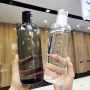 Minimalist Men's and Women's Transparent Plastic Cup 500ML 750ML Reusable Juice Water Bottle Gym Water Cup with Time Markers