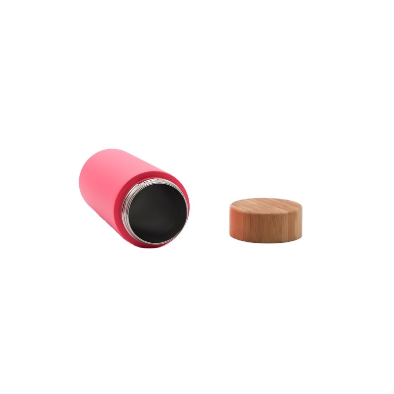 Wholesale New Style Stainless Steel Coffee Tumbler with Bamboo Lid Insulated Thermos Vacuum Flask 500ml Straight Water Bottle