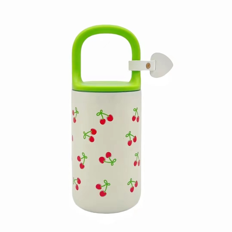 Wholesale Novelty Style Double Walled Stainless Steel Travel Water Bottle with Lock Handle Lid Outdoor Travel Tumbler