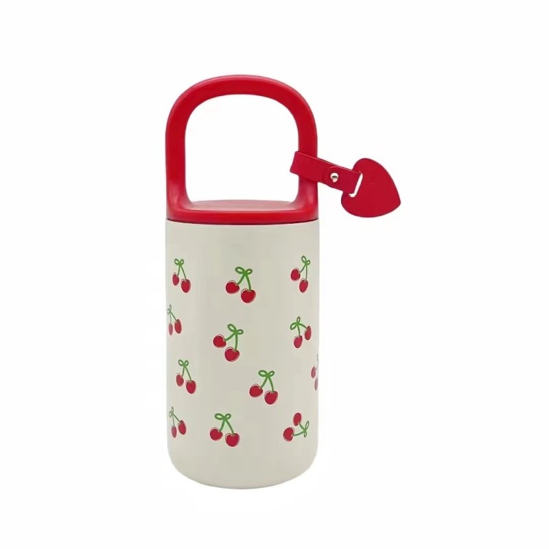 Wholesale Novelty Style Double Walled Stainless Steel Travel Water Bottle with Lock Handle Lid Outdoor Travel Tumbler