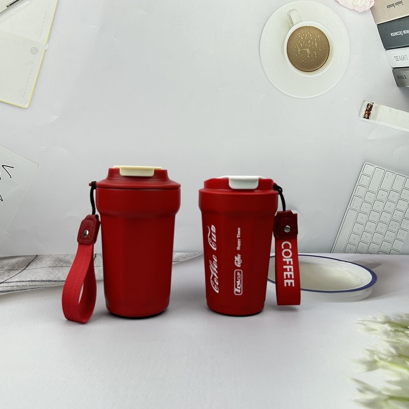 Wholesale Custom Logo 350ml 304 Stainless Steel Vacuum Thermos Coffee Mug with Leakproof Lid