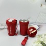 Wholesale Custom Logo 350ml 304 Stainless Steel Vacuum Thermos Coffee Mug with Leakproof Lid