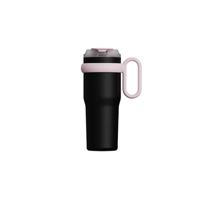 Manufacturer's Straight Stainless Steel Bucket Car Water Bottle with Straw Handle Insulated Drum 1200ml Water Bottle