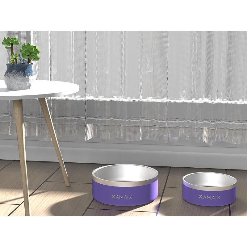 New Arrival Hot Seller Double Wall Stainless Steel 1000ml Pet Series Bowls for Dogs logo Can Be Customized