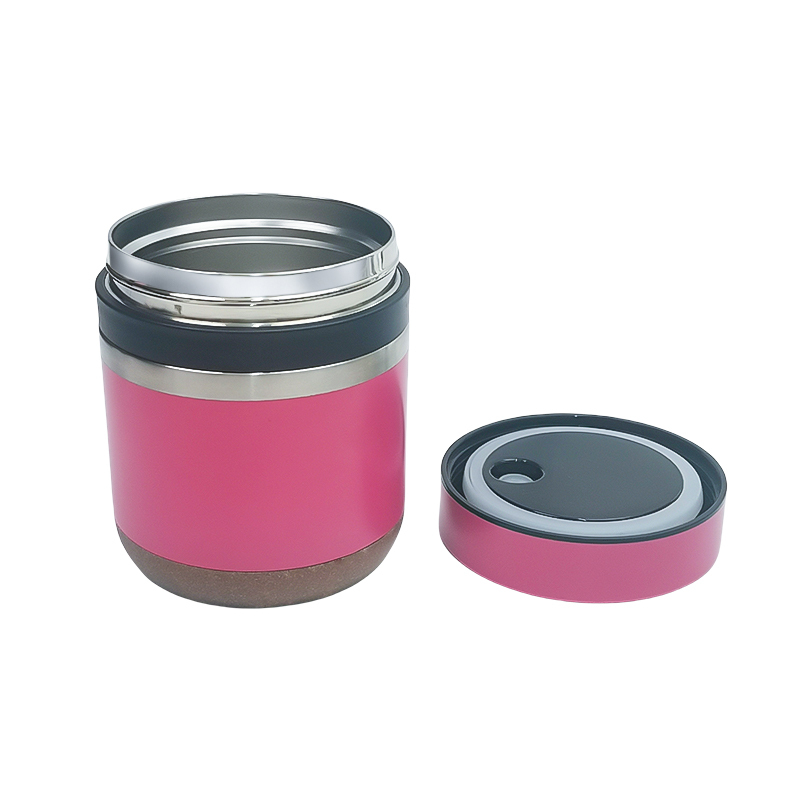 Wholesale 650ml Metal Lunch Box Food Container Double Wall Stainless Steel 22oz Food Jar with Spoon