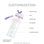 New Design Popular 600ml Custom logo Plastic Bottle Cute Large Capacity Big Belly Cup with Straw and Tea Filter