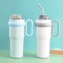Water Bottle with Handle & Straw Leak Resistant Tumbler Reusable Insulated Stainless Steel Gifts for Women & Men