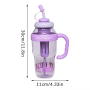 Wholesale 1300ml Large Capacity Portable Plastic Cute Cup Plastic Water Bottle with Straw Cute Belt Straw Water Bottle