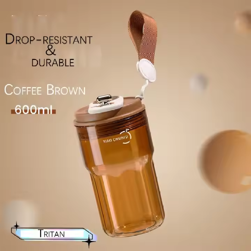 New Arrival Maternal-infant Grade Material Tritan Leak-proof Coffee Cup Plastic Cup Car Cup Office Handy Water Bottle