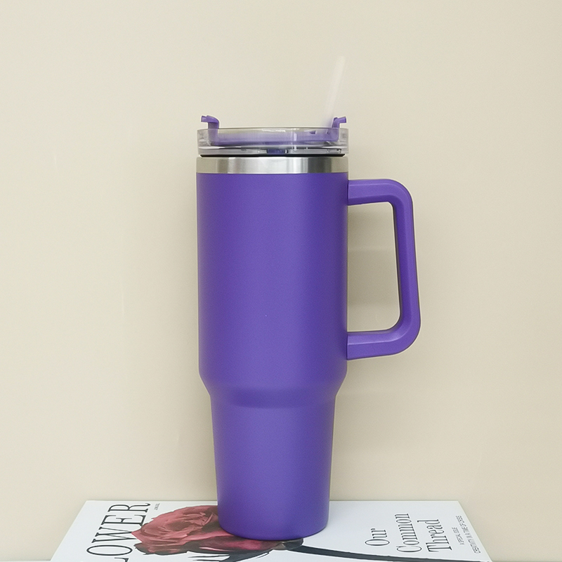 Wholesale Vacuum Metal Cup Stainless Travel Mug 40oz Tumbler with Different Lids and Straw Custom logo