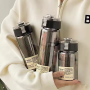 Simple Portable Cute Style Girls Cup Plastic Cup 550ml Water Bottle with Lid and Tea Filter