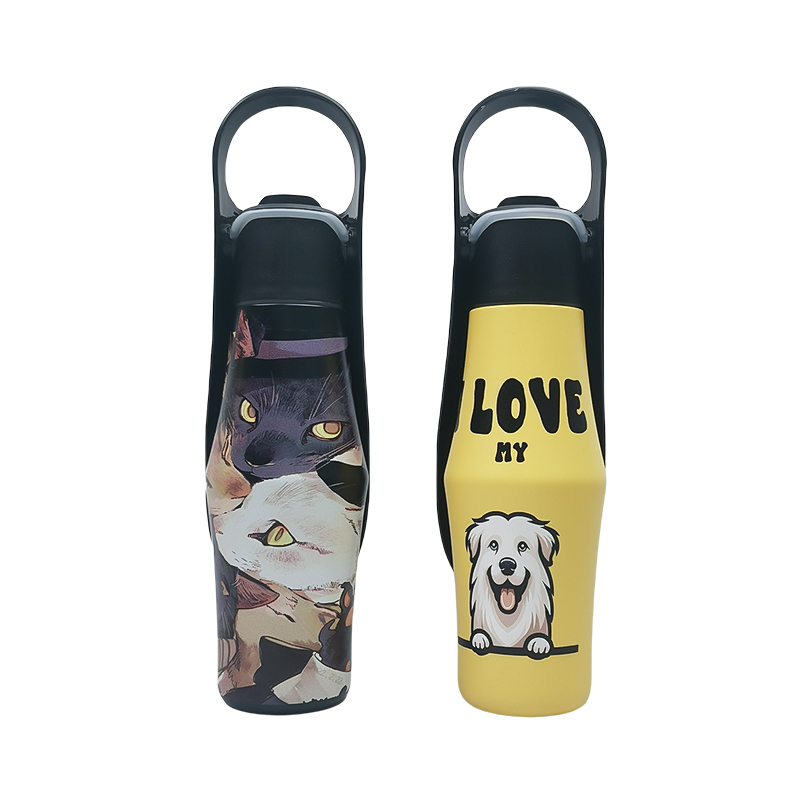 New Design Portable Outdoor Stainless Steel Bowl Pet Water Bottle Pet Outdoor Water Bottle for Dog