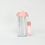 Summer 600ml Bpa-free Juice Drinking Portable Plastic Water Bottle Flower Tea Water Bottle with Strainer