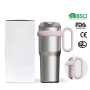 Best Selling 40oz Stainless Steel Tumbler Vacuum Insulated Double Wall With Straw Handle Large Capacity Ice Cream Cup