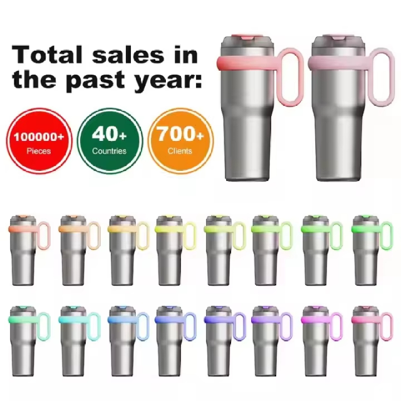 Best Selling 40oz Stainless Steel Tumbler Vacuum Insulated Double Wall With Straw Handle Large Capacity Ice Cream Cup