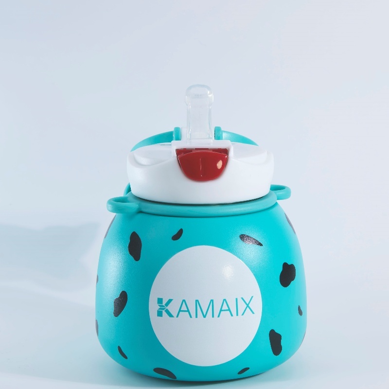 Kids Use Double Wall Stainless Steel Water Cup 600 ml Large Capacity Travel Mug with Cup Rope