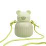 Portable Thermos Bottle 316 FoodGrade with Straw Cap Cute Cartoon Frog Shape Stainless Steel Vacuum Insulated Water Bottle