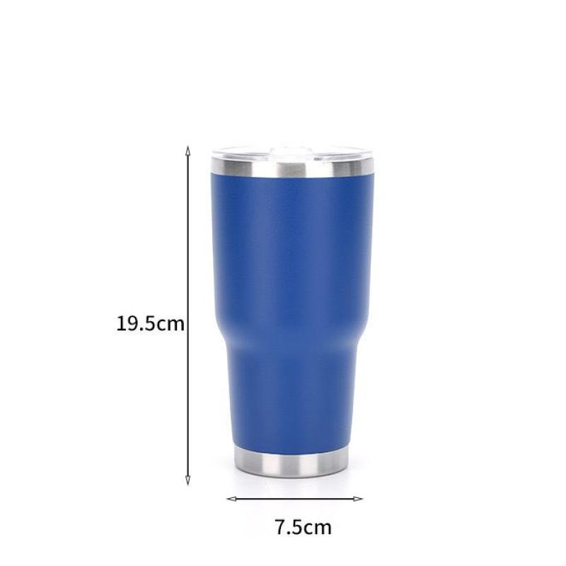 New Design 304 Stainless Steel Style Double Wall Insulated Powder Coated Tumblers Cup Personalized Vacuum Flask Cups with Lid