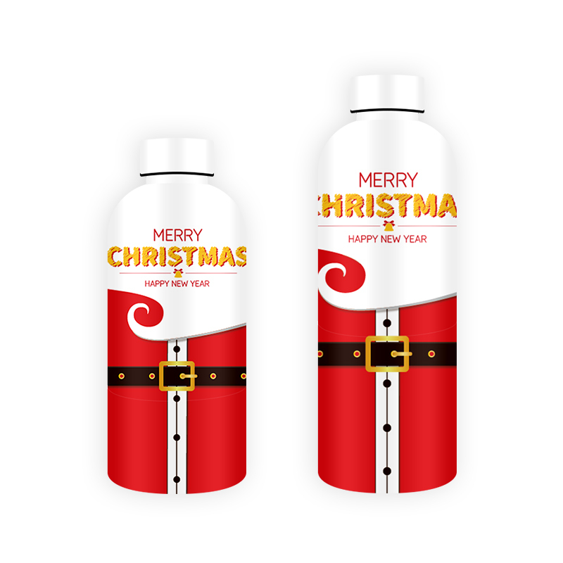 Custom Christmas Theme Tumbler Christmas Gifts Portable Camping Vacuum Flask Insulated Water Bottle