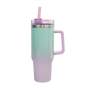 Wholesale Novelty Design 40oz Stainless Steel Double Wall Car Travel Tumbler with Handle and Straw