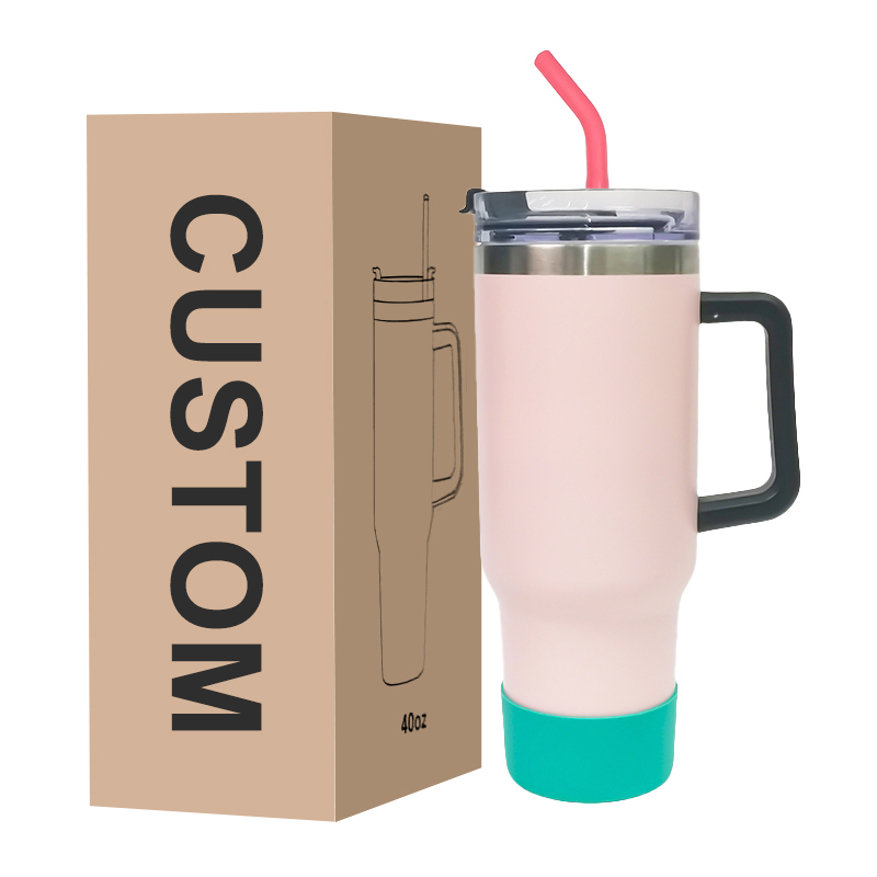 Wholesales Stainless Steel Double Wall Tumbler 40OZ Reusable Vacuum Insulated in Bulk With Handle