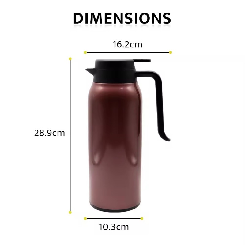 Premium High Quality Double Wall Insulated Vacuum Water Flask Thermoses with Handle Stainless Steel Vintage Milk Blue Party