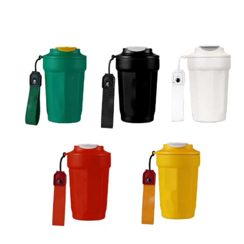 Solid Color Customizable Logo Cute Travel Stainless Steel Thermal Mug Water Bottle Vacuum Insulation Cup Tumbler With Lid Straw