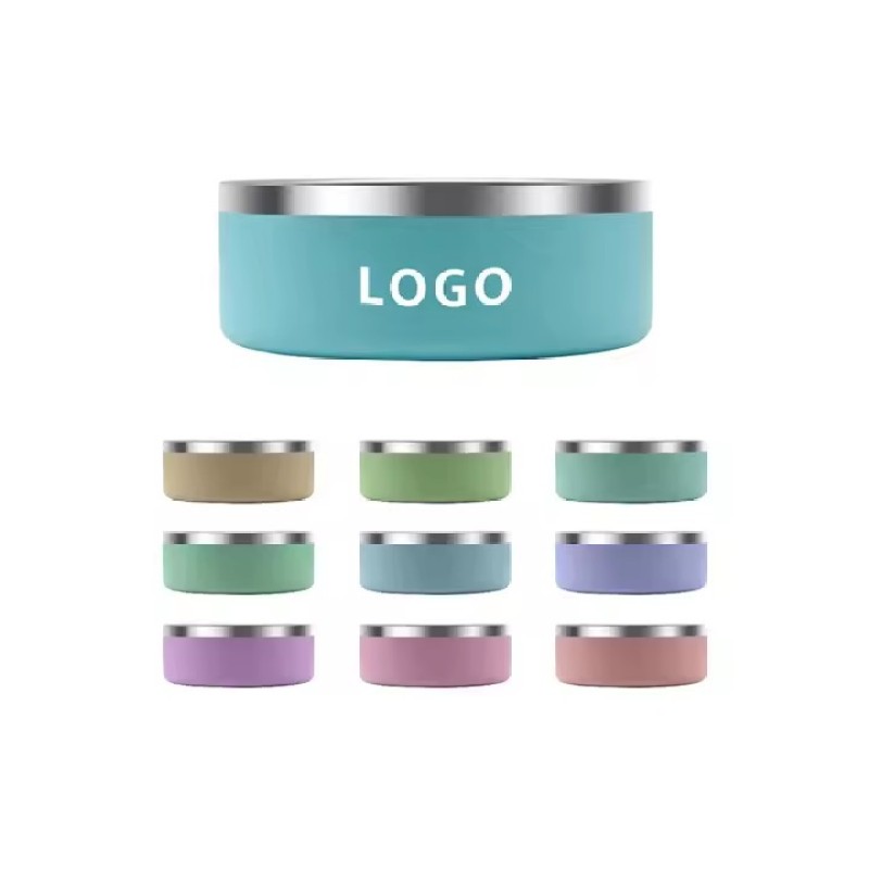 Wholesale 64oz Insulated Dog Cat Bowl Stainless Steel Pet Bowls Food Feeder Metal Thermal Bowls for Dog