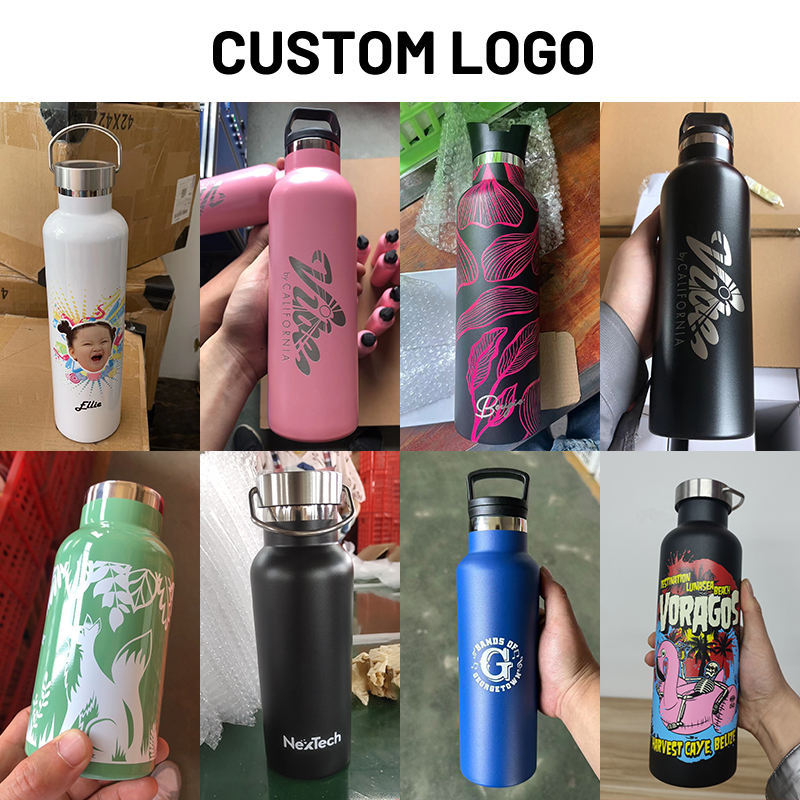 Wholesale Wide Mouth Stainless Steel  Water Bottles with Multiple Lid Options Outdoor Sports Water Bottles