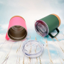 Wholesale Stainless Steel Vacuum Beer Mug Double Layer Stainless Steel Mug Office Tea Cup Coffee Mug with Lid