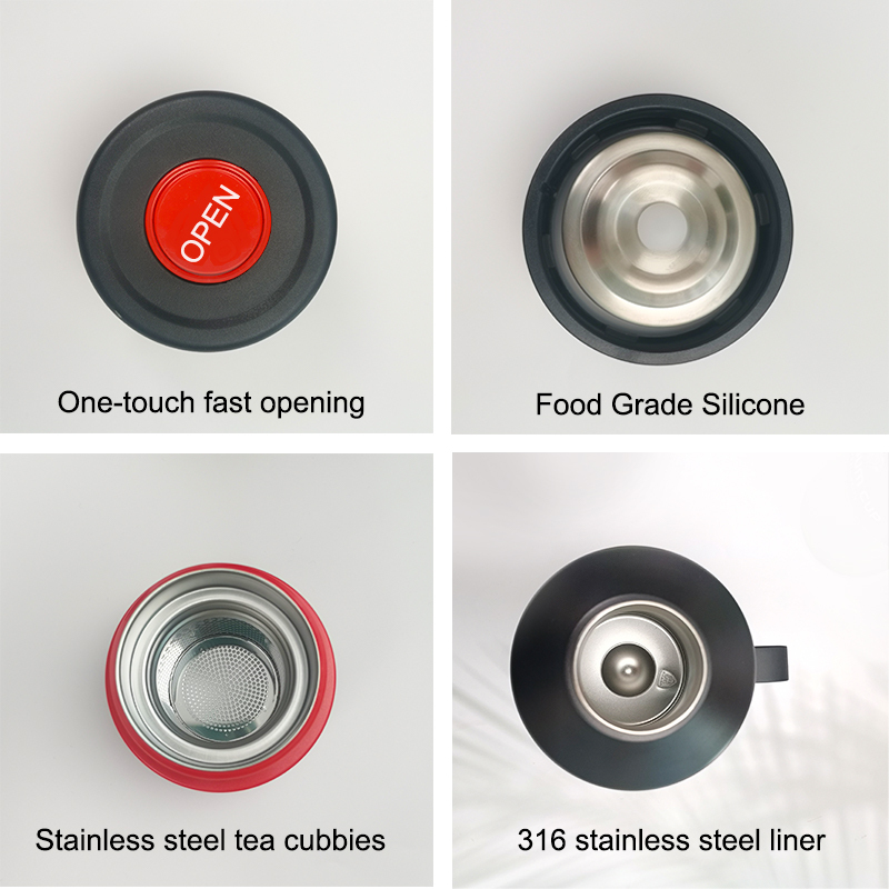 Wholesale Double-layer Stainless Steel Vacuum Insulated Flask Sport Water Bottle With Handle Lid