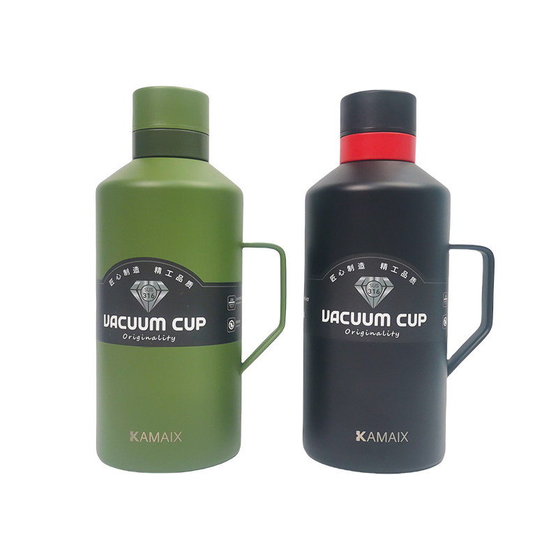Wholesale Double-layer Stainless Steel Vacuum Insulated Flask Sport Water Bottle With Handle Lid