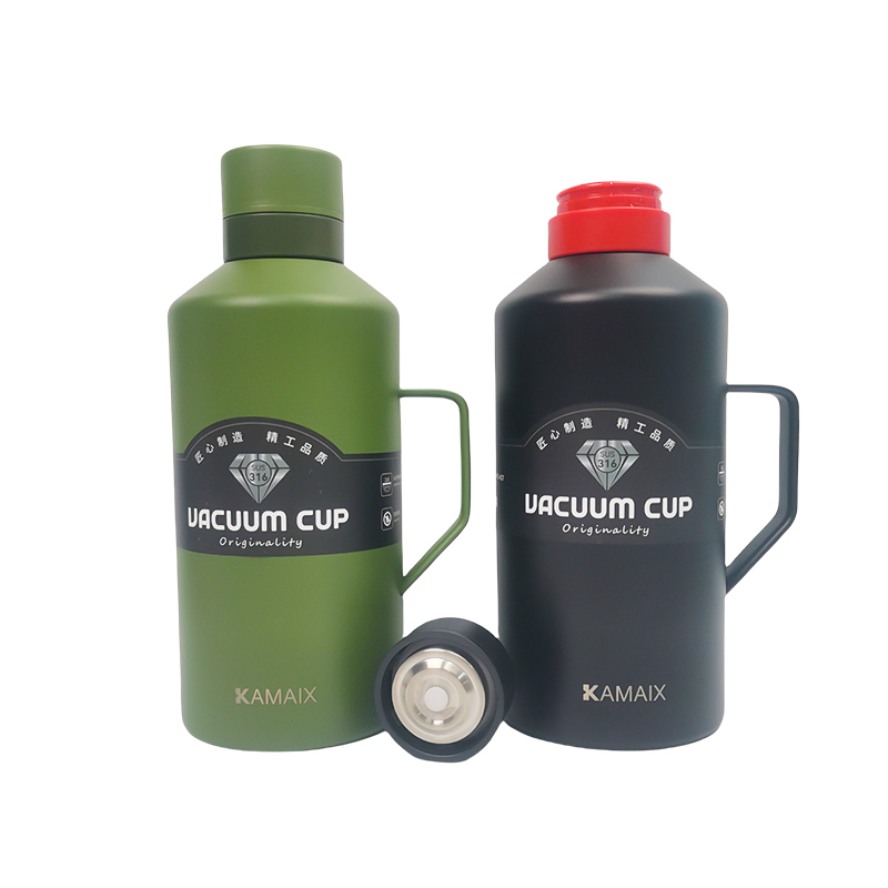 Wholesale Double-layer Stainless Steel Vacuum Insulated Flask Sport Water Bottle With Handle Lid